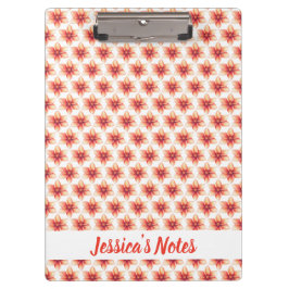 Carpeta De Pinza Flora de coral suave contemporánea