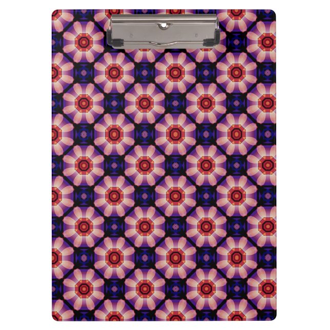 Carpeta De Pinza Floral Abstracto Geométrico (Anverso)