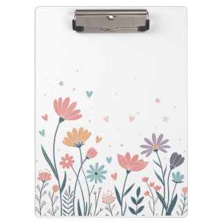 Carpeta De Pinza Floral acuática caprichosa