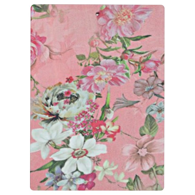 Carpeta De Pinza Floral Cherry Blossom Pattern  Notepad Notebook (Reverso)
