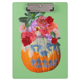 Carpeta De Pinza Floral de calabaza de otoño