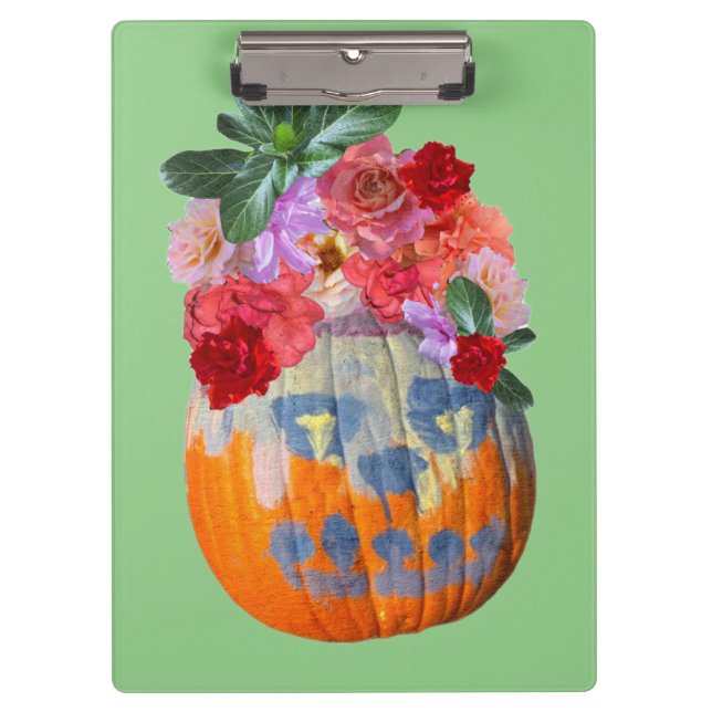 Carpeta De Pinza Floral de calabaza de otoño (Anverso)