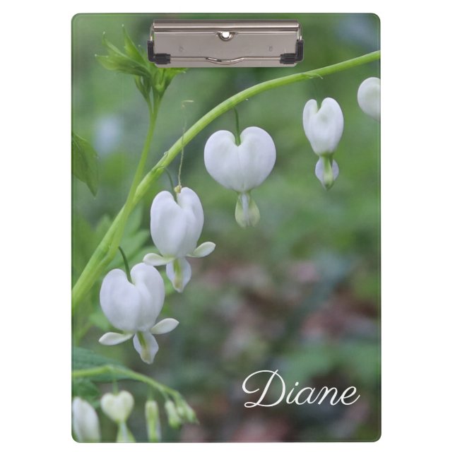 Carpeta De Pinza Floral de sangre blanca personalizada (Anverso)