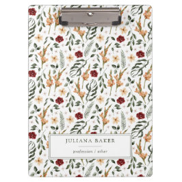 Carpeta De Pinza Floral Delicada personalizada