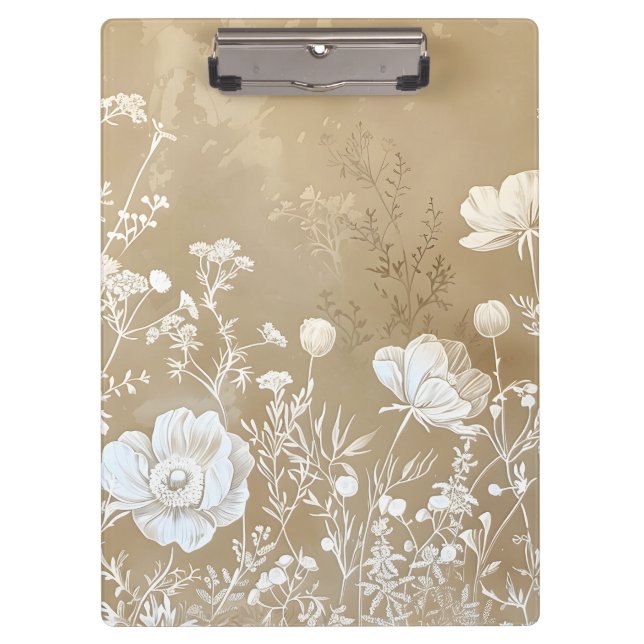 Carpeta De Pinza Floral natural (Anverso)