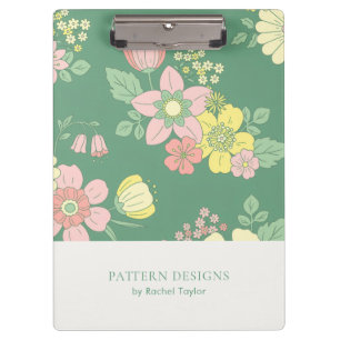Carpeta De Pinza Floral natural de Boho