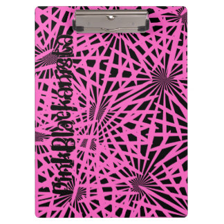 Carpeta De Pinza floral pinkblackanista