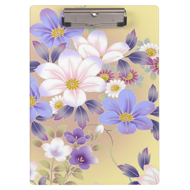 Carpeta De Pinza Floral/Portapapeles (Anverso)