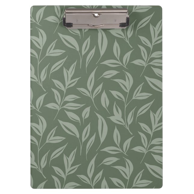 Carpeta De Pinza Floral Sage Green (Anverso)