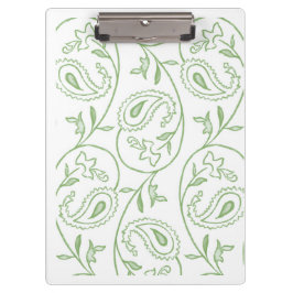 Carpeta De Pinza "Floreado de Cachemira Verde" Espiral Artística El