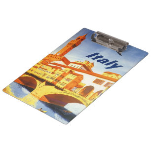 Carpeta De Pinza Florencia Italia Puente Ponte Vecchio Viajes Antig