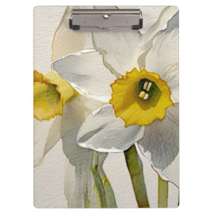 Carpeta De Pinza Flores Acuarela de Iris Modernas