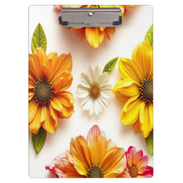 Carpeta De Pinza flores amarillas