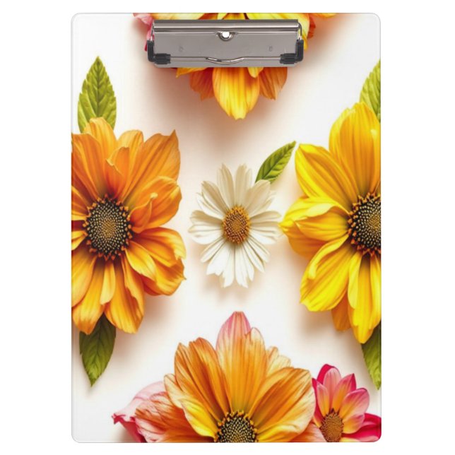 Carpeta De Pinza flores amarillas (Anverso)