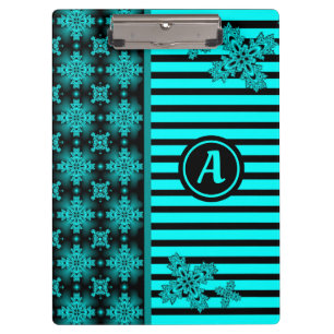 Carpeta De Pinza Flores artdeco en estilo retro con monograma