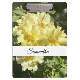 Carpeta De Pinza Flores Botánicas Amarillas