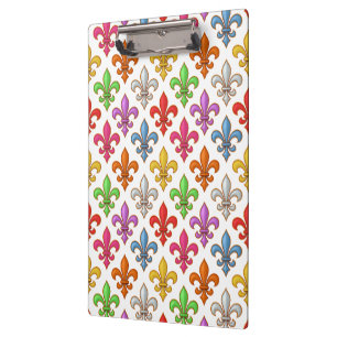 Carpeta De Pinza Flores Coloridas y Audaces de Lis Blancas