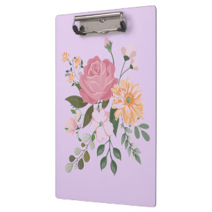 Carpeta De Pinza Flores de acuarela
