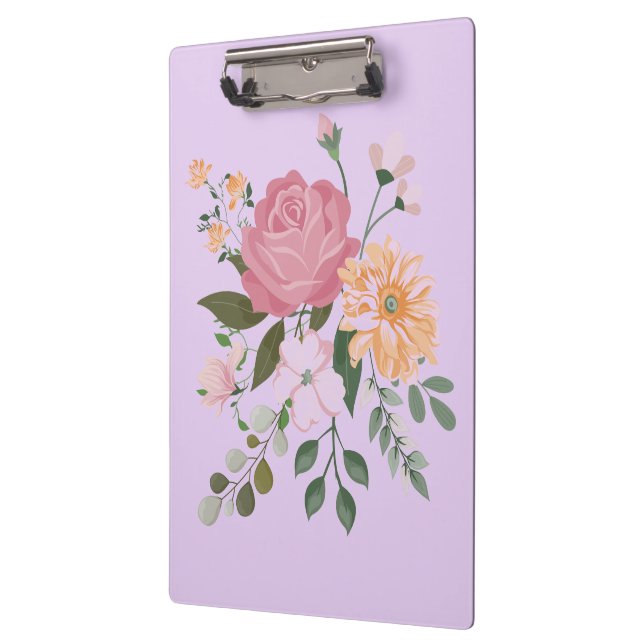 Carpeta De Pinza Flores de acuarela (Izquierda)