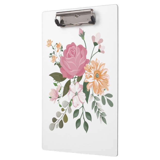 Carpeta De Pinza Flores de acuarela (Izquierda)