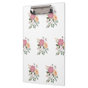 Carpeta De Pinza Flores de acuarela