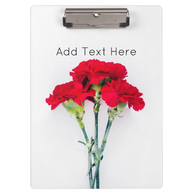 Carpeta De Pinza Flores de clavel rojo (Anverso)