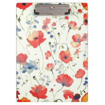 Flores de color azul y rojo