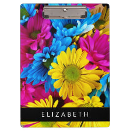 Carpeta De Pinza Flores de colores, maricas, boho, tu nombre