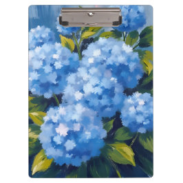Carpeta De Pinza Flores de Hortensia Azules Acuarela Floral