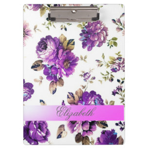 Carpeta De Pinza Flores de Moda vitícola Girly-Personalizadas