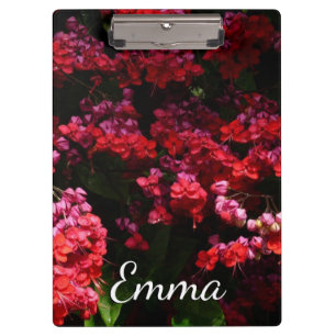 Carpeta De Pinza Flores de pagoda coloridas rojas y rosadas