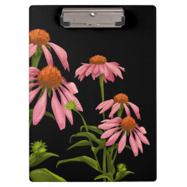 Carpeta De Pinza flores de pino coloridas sobre fondo negro