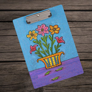 Carpeta De Pinza Flores de ramo bonito Florero Arte popular