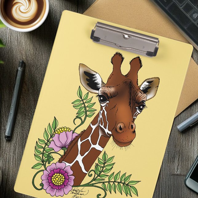 Carpeta De Pinza Flores de retrato amarillo de jirafa (Subido por el creador)
