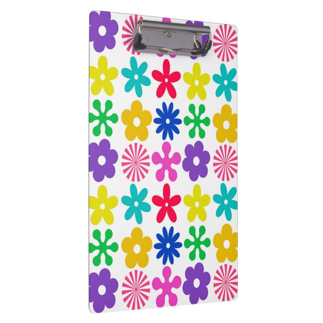 CARPETA DE PINZA FLORES DE RETRO DE GROOVY (Derecha)