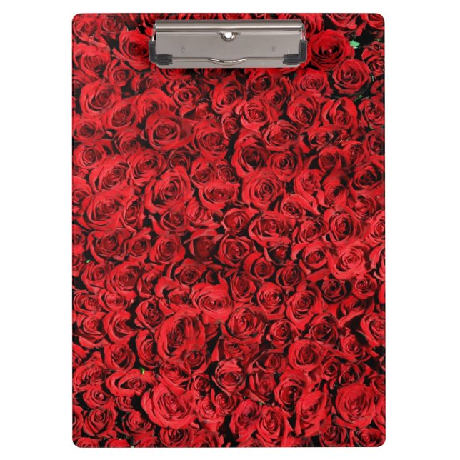 Carpeta De Pinza Flores de rosa rojo (Anverso)