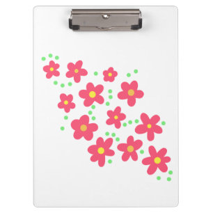 Carpeta De Pinza Flores de salmón caprichosas