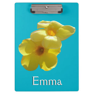 Carpeta De Pinza Flores de trompeta doradas I