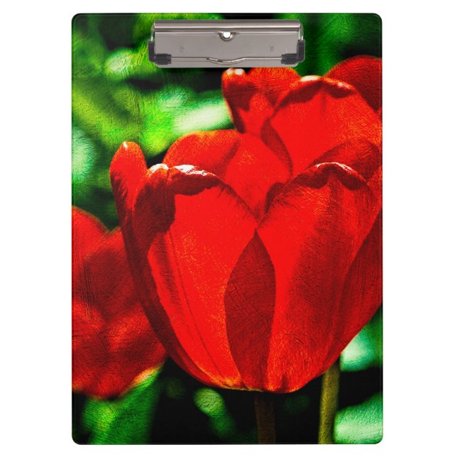 Carpeta De Pinza Flores de tulipán rojas (Anverso)