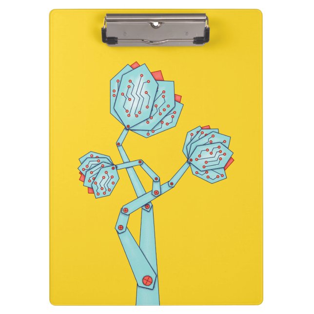 Carpeta De Pinza Flores Electrónicas Mujeres En El STEM (Anverso)