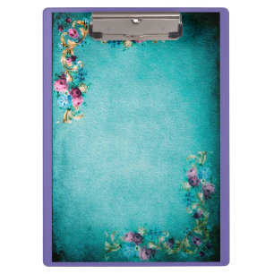 Carpeta De Pinza flores elegantes de rosa floral victoriana