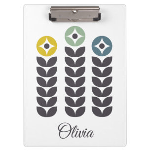 Carpeta De Pinza Flores escandinavas coloridas abstractas