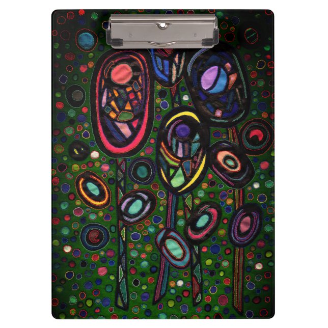 Carpeta De Pinza Flores estampadas (Anverso)