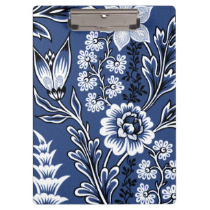 Carpeta De Pinza Flores Fantásticas (Azul) Arte Refinado