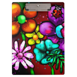 Carpeta De Pinza Flores florales al estilo del graffiti caprichoso