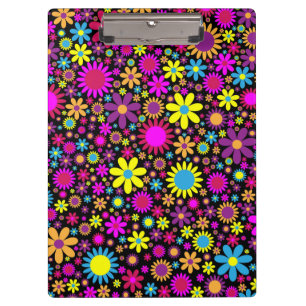 Carpeta De Pinza Flores psicodélicas vibrantes en Bloom-67566