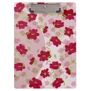 Carpeta De Pinza Flores rosadas y rojas - Floral