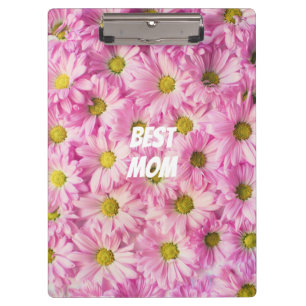 Carpeta De Pinza Flores rosas con texto