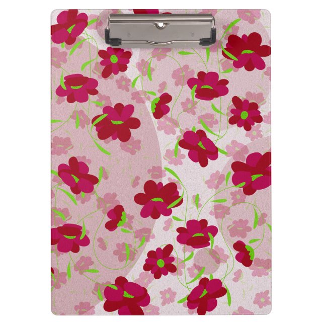 Carpeta De Pinza Flores rosas y rojas - Floral (Anverso)