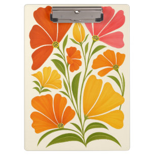 Carpeta De Pinza Flores salvajes pintadas a mano